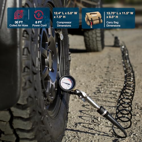 Portable Air Compressor Tire Inflator Kit for RV