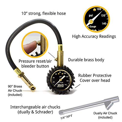 JACO EliteProPlus Tire Pressure Gauge - 160 PSI