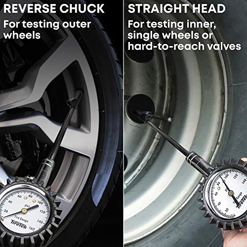Heavy Duty Dual Head Tire Pressure Gauge RVs