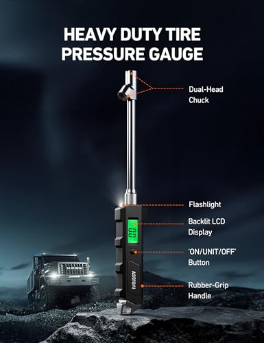 Digital Tire Pressure Gauge: Heavy Duty for Trucks & RVs