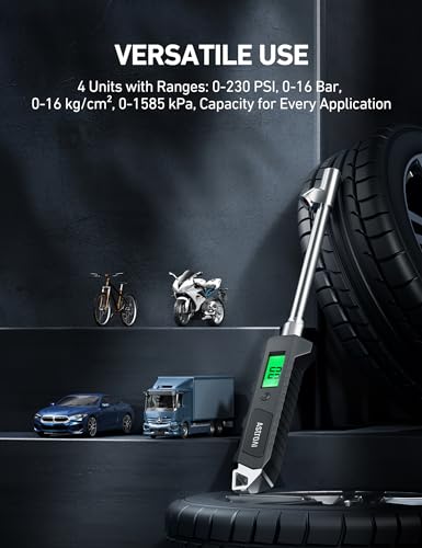 Digital Tire Pressure Gauge: Heavy Duty for Trucks & RVs