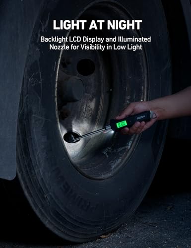 Digital Tire Pressure Gauge: Heavy Duty for Trucks & RVs