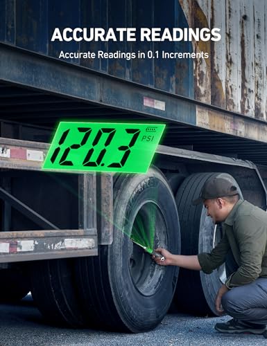 Digital Tire Pressure Gauge: Heavy Duty for Trucks & RVs