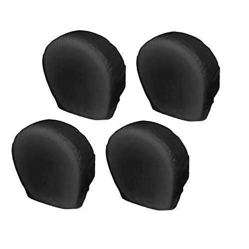 Universal RV Tire Covers 4 Pack, Black, 23-25.75