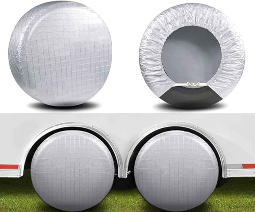 Waterproof UV-Resistant Tire Covers Set for Trailers, RVs