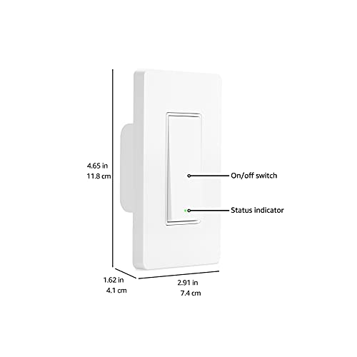 White Smart Switch with Neutral Wire for Alexa Integration