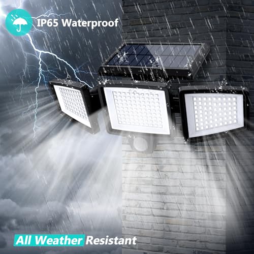 Solar Outdoor Security Lights with Remote Control (2 Pack)