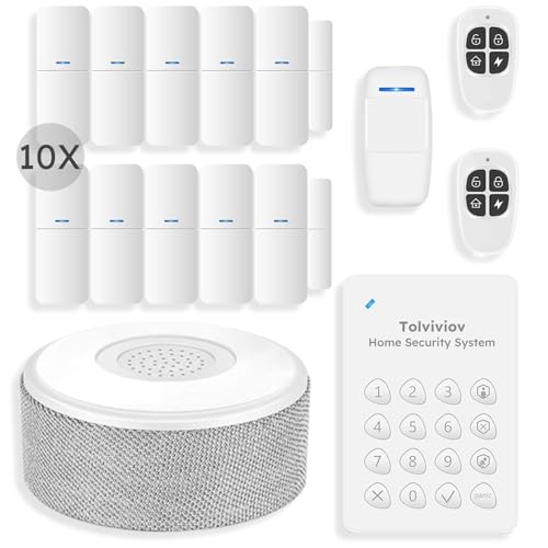 Smart DIY Home Security Alarm System, WiFi-enabled, 15-Piece