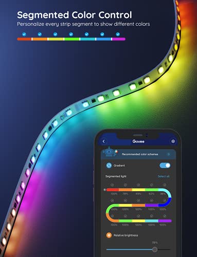 Govee 65.6ft Color Changing LED Strip Lights, App Control