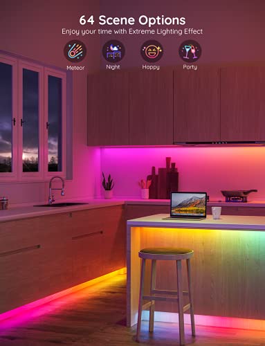 Govee 65.6ft Color Changing LED Strip Lights, App Control
