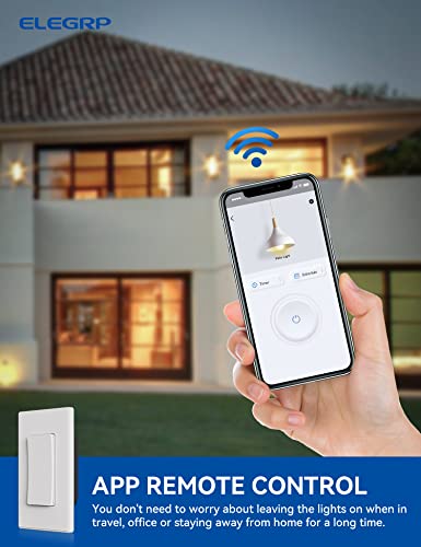 10 Pack ELEGRP Smart Light Switch, Wi-Fi Compatible