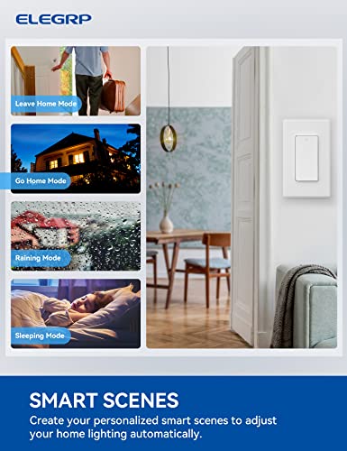 10 Pack ELEGRP Smart Light Switch, Wi-Fi Compatible