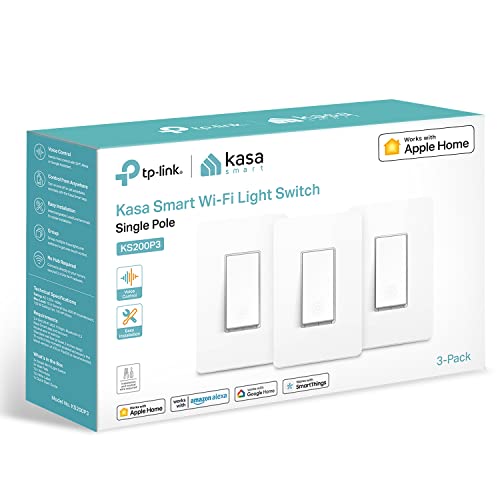 Apple HomeKit Smart Light Switch 3-Pack, Single Pole