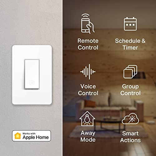 Apple HomeKit Smart Light Switch 3-Pack, Single Pole