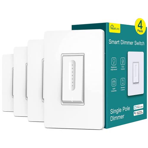 TREATLIFE Smart Dimmer Switch 4 Pack for Alexa