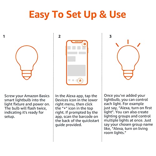 Amazon Basics Smart Wi-Fi LED Bulb, Alexa Compatible