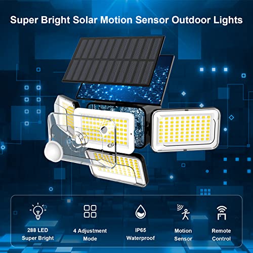 Mokot Solar Outdoor Motion Sensor Lights, 4 Pack