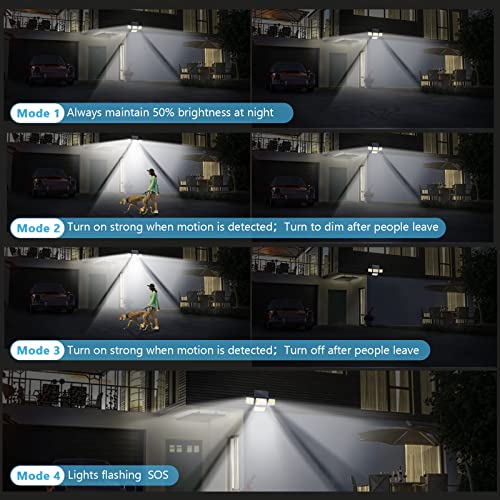 Mokot Solar Outdoor Motion Sensor Lights, 4 Pack
