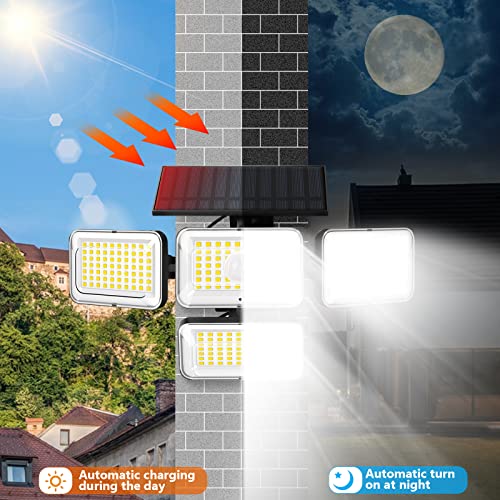 Mokot Solar Outdoor Motion Sensor Lights, 4 Pack