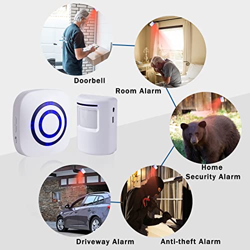 Wireless Driveway Alarm with Motion Sensor and Receiver