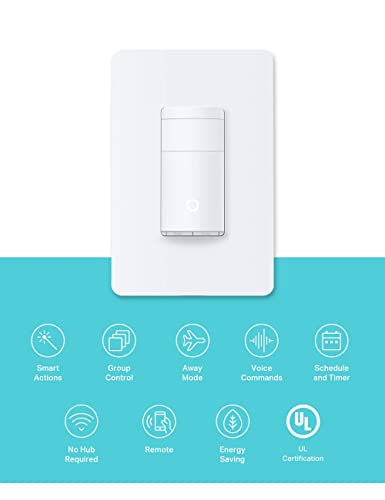 Kasa Smart Motion Sensor Switch, Single Pole, Neutral Wire, Wi-Fi Light, Alexa/Google Assistant, UL Certified (2 Pack)