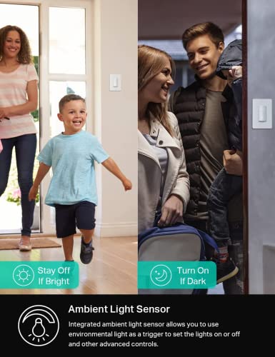 Kasa Smart Motion Sensor Switch, Single Pole, Neutral Wire, Wi-Fi Light, Alexa/Google Assistant, UL Certified (2 Pack)