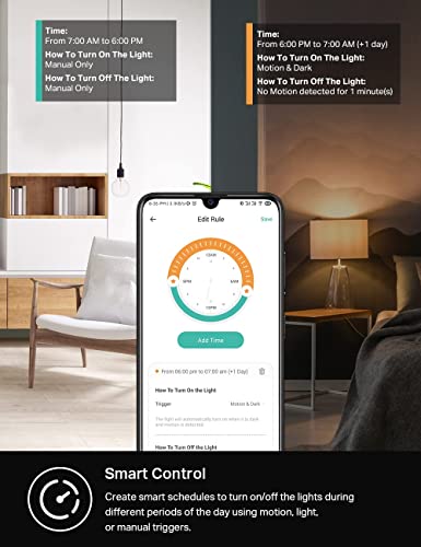 Kasa Smart Motion Sensor Switch, Single Pole, Neutral Wire, Wi-Fi Light, Alexa/Google Assistant, UL Certified (2 Pack)
