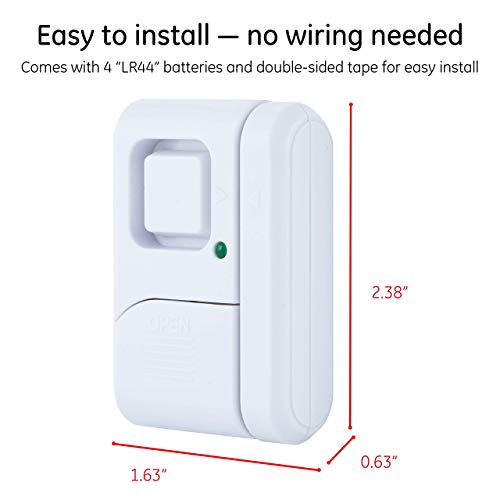 GE Door and Window Alarm, 4 Pack, DIY Home Security