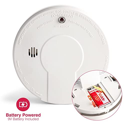 Kidde 9V Battery Smoke Detector, Alarm, Test-Reset Button
