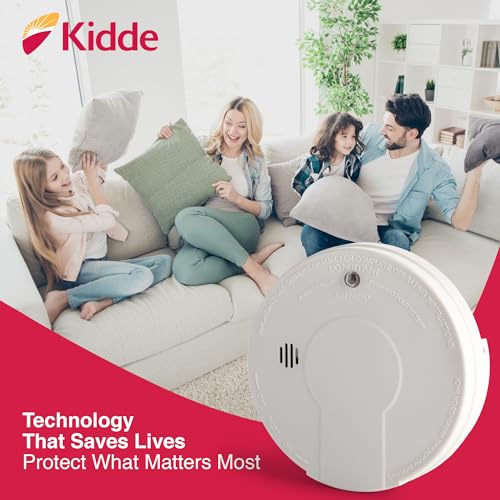 Kidde 9V Battery Smoke Detector, Alarm, Test-Reset Button