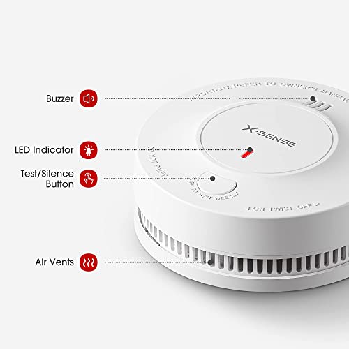 X-Sense Smoke Alarm with 10-Year Battery & LED