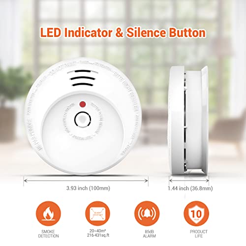 Jemay Smoke Alarm, Advanced Technology, Test Button Bundle