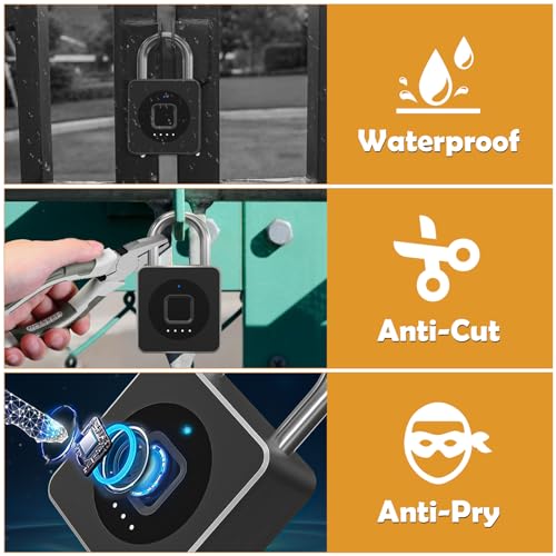 Smart Fingerprint Padlock with Keyless Biometric Technology