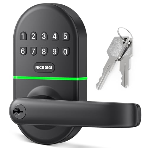 Keyless Entry Smart Door Lock with Handle - Easy Installation