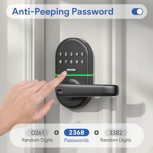 Keyless Entry Smart Door Lock with Handle - Easy Installation