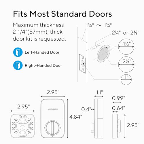 ULTRALOQ U-Bolt Smart Lock with WiFi Bridge & Keypad