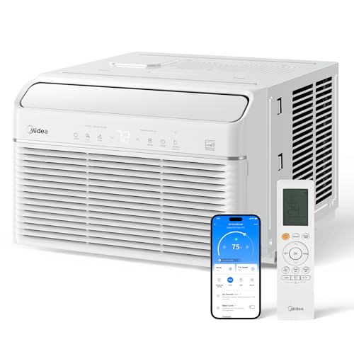Midea 12000 BTU Smart Inverter Window AC - Heat, Dehumidifier - 550 Sq. Ft