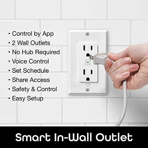 Geeni Wi-Fi Smart Wall Outlet 2-Pack for Alexa/Home