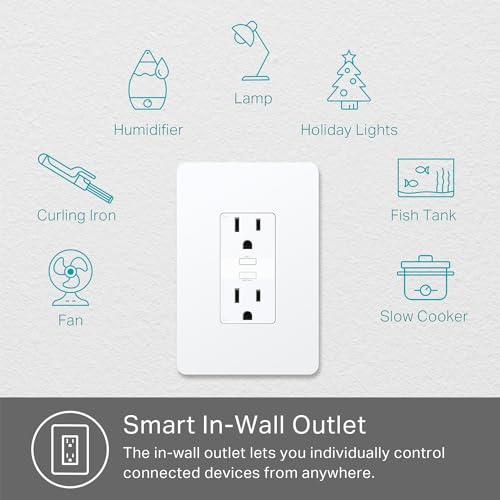 Kasa In-Wall Smart Plug KP200 - Remote Control
