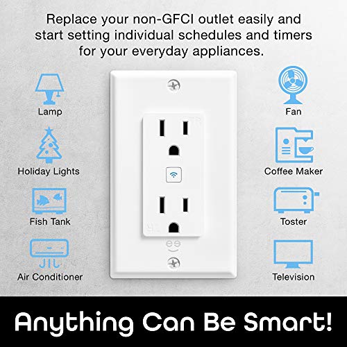 Geeni Wi-Fi Smart Wall Outlet 2-Pack for Alexa/Home
