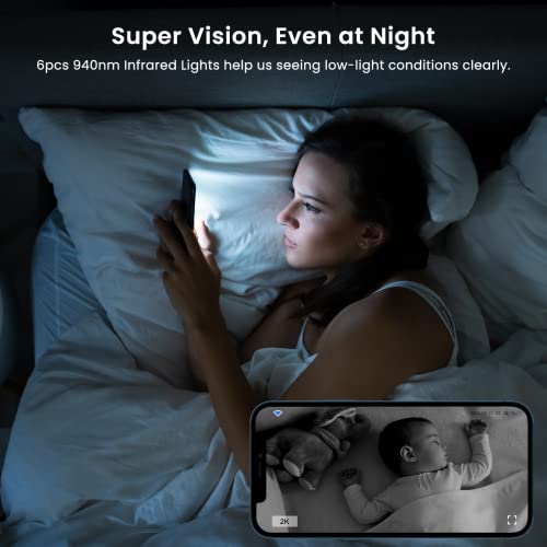 2K WiFi Camera for Home Security with Phone App
