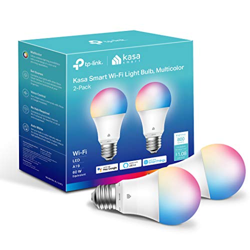 Smart Color Changing Dimmable WiFi Bulbs - 2 Pack