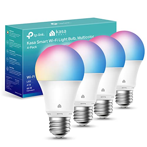 Color Changing WiFi Smart Light Bulbs 4-Pack Alexa Google