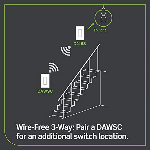 Leviton Decora Smart Switch, Wi-Fi 2nd Gen, Works with Matter, My Leviton, Alexa, Google Assistant & Apple Home, Wired or Wireless 3-Way, White