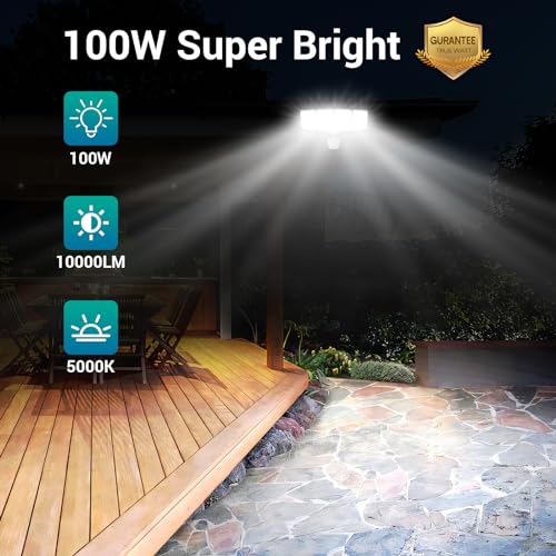 USTELLAR 100W Outdoor Motion Sensor Flood Light 1-PACK