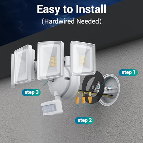USTELLAR 100W Outdoor Motion Sensor Flood Light 1-PACK