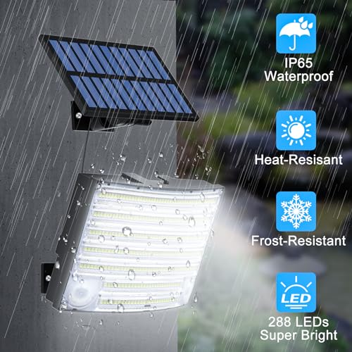 Outdoor Solar Powered Dual Motion Sensor Security Lights