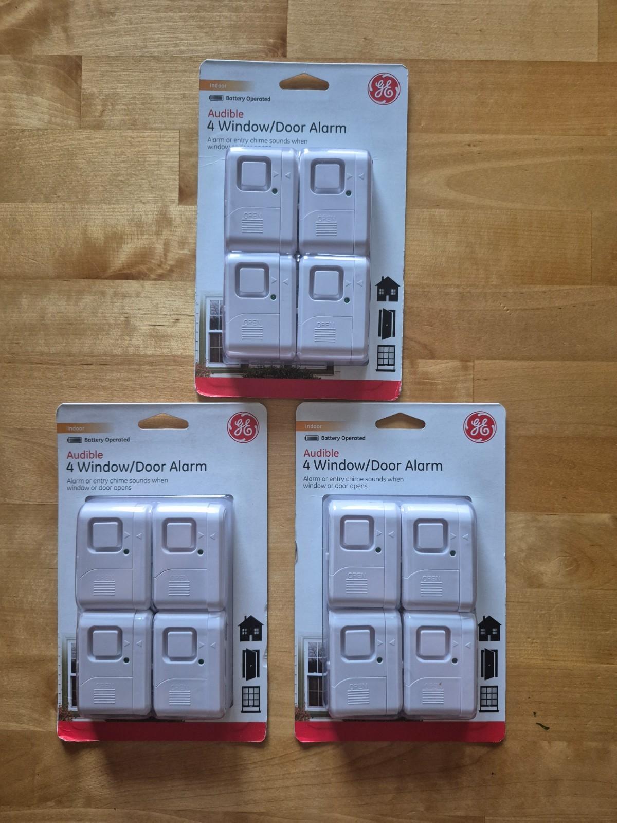 GE Door and Window Alarm, 4 Pack, DIY Home Security