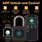 Smart Fingerprint Padlock with Keyless Biometric Technology