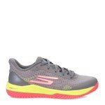 Skechers Women's Viper Court Pickleball Shoes, Grey/Pink